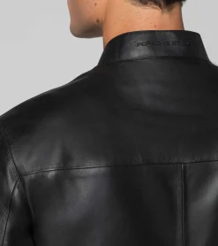 Porsche Design Active Leather Jacket Jet Black Hot
