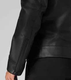 Porsche Design Active Leather Jacket Jet Black New