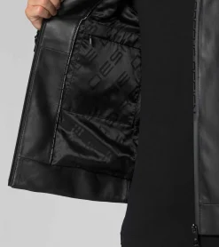 Porsche Design Active Leather Jacket Jet Black New