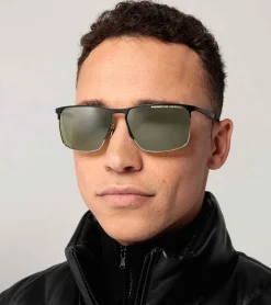 Porsche Design Óculos De Sol P´8964 (A) Black, Palladium New