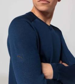 Porsche Design Evoknit® V-Neck Pullover Persian Blue Best