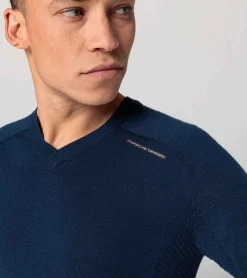 Porsche Design Evoknit® V-Neck Pullover Persian Blue Clearance