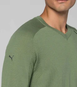Porsche Design Evoknit® V-Neck Pullover Dusty Green Cheap