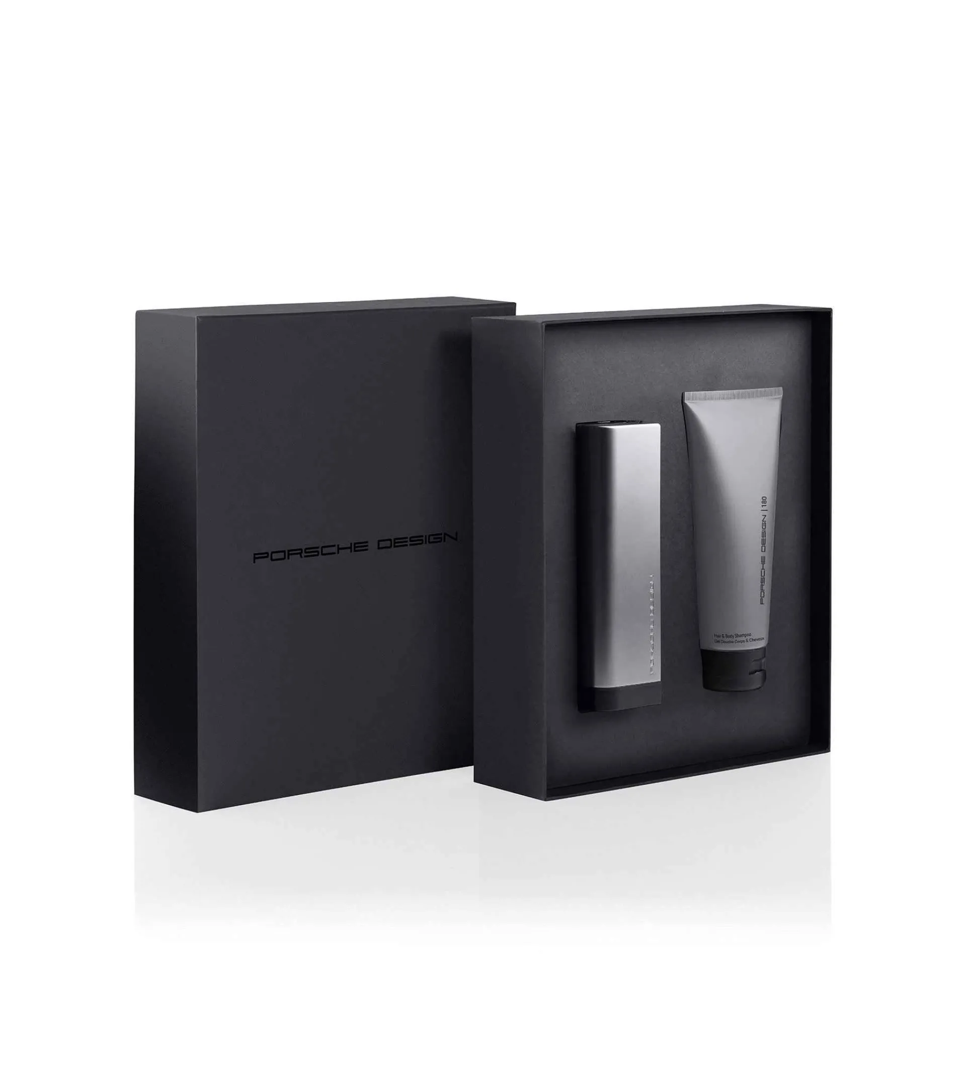 Porsche Design 180 Eau De Toilette & Hair & Body Shampoo Grey Metallic/Black Flash Sale