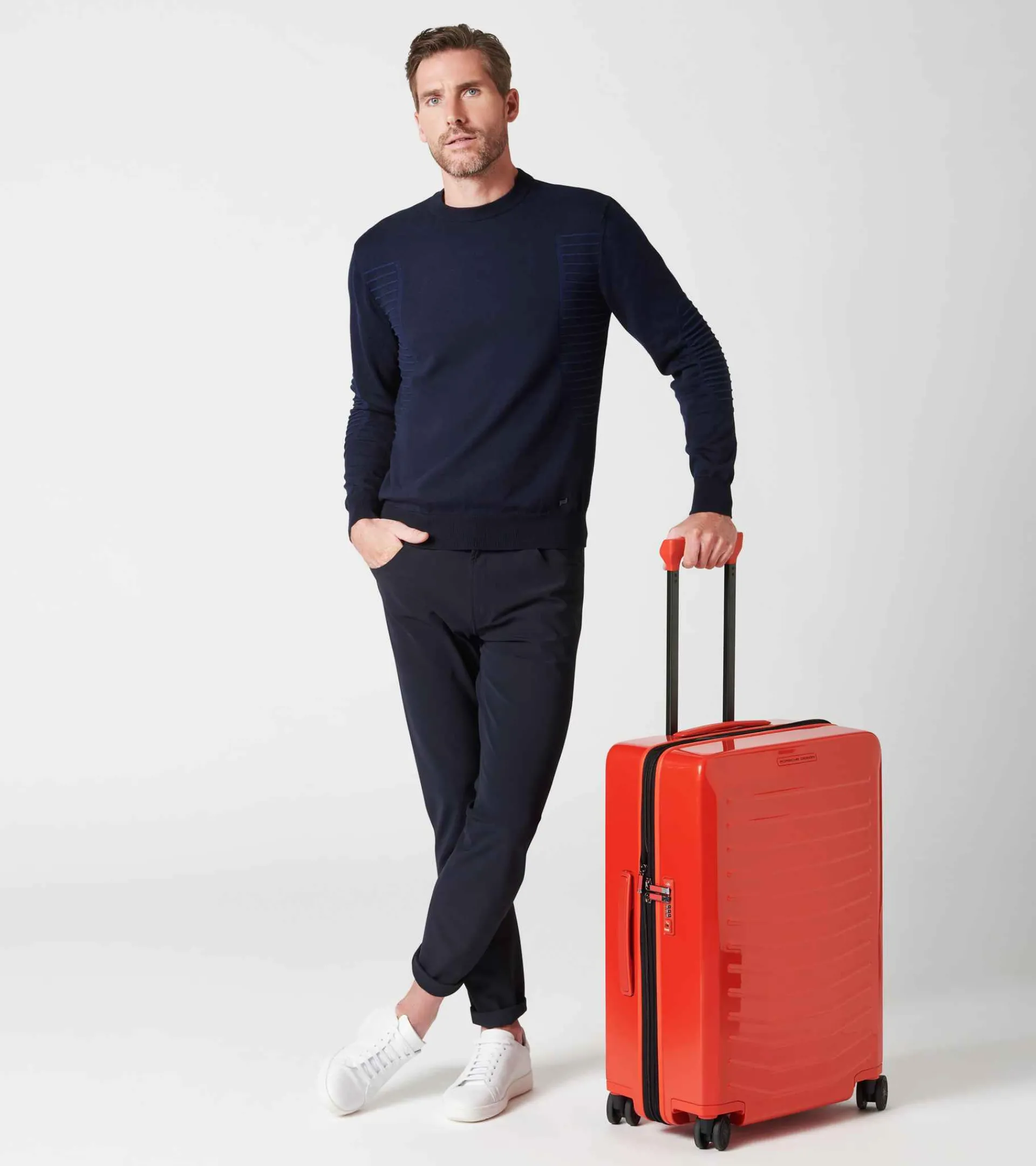 Porsche Design Roadster Hardcase 4W Trolei M Lava Orange New