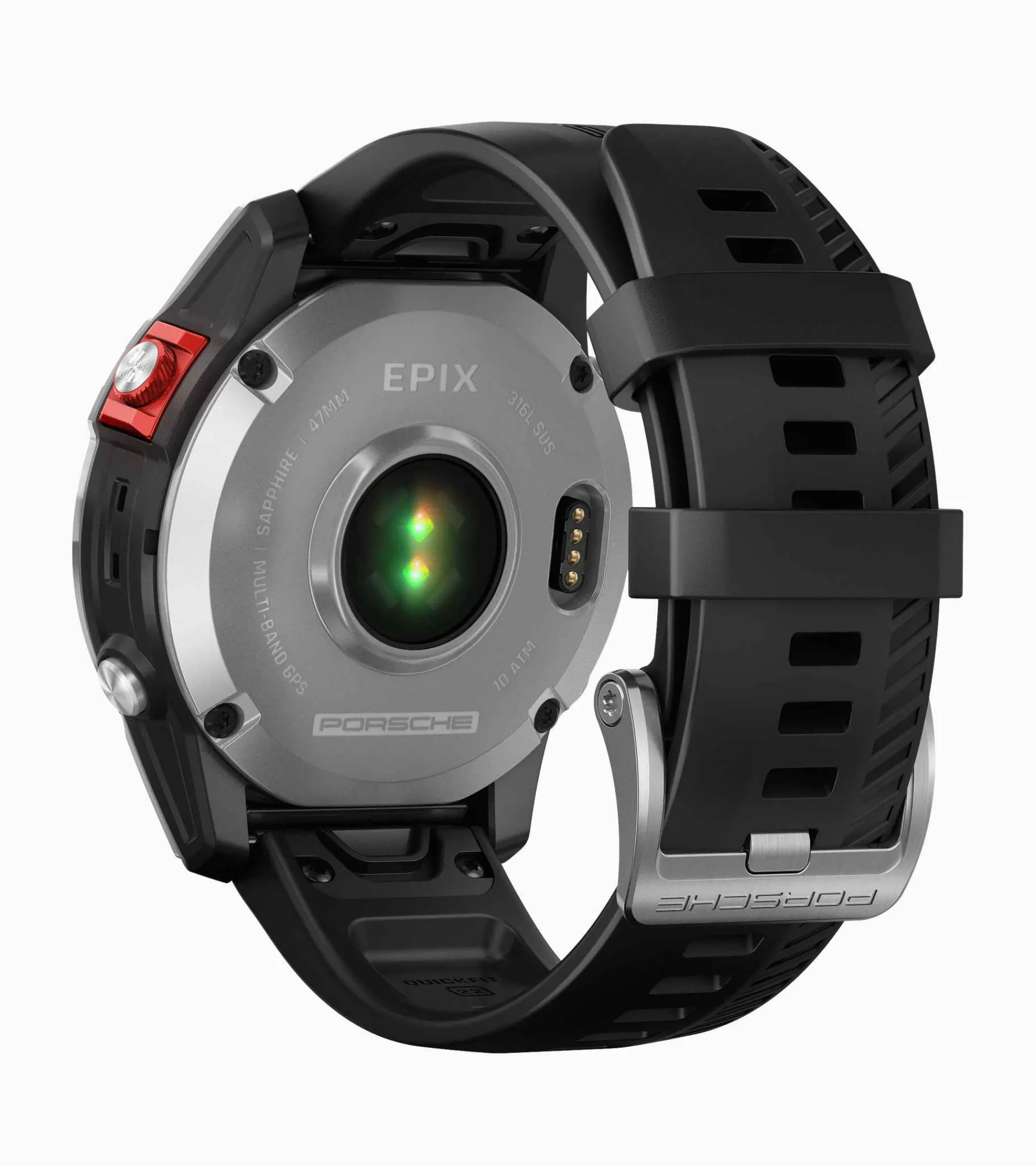 Porsche Design Smartwatch Porsche X Garmin Epix 2 Schwarz, Silber, Rot New