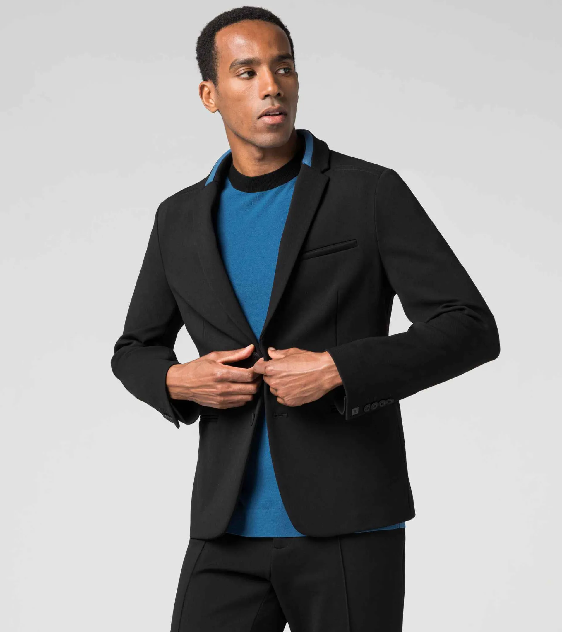 Porsche Design Striped Detailed Driving Knit Blazer Jet Black Flash Sale