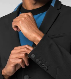 Porsche Design Striped Detailed Driving Knit Blazer Jet Black Flash Sale