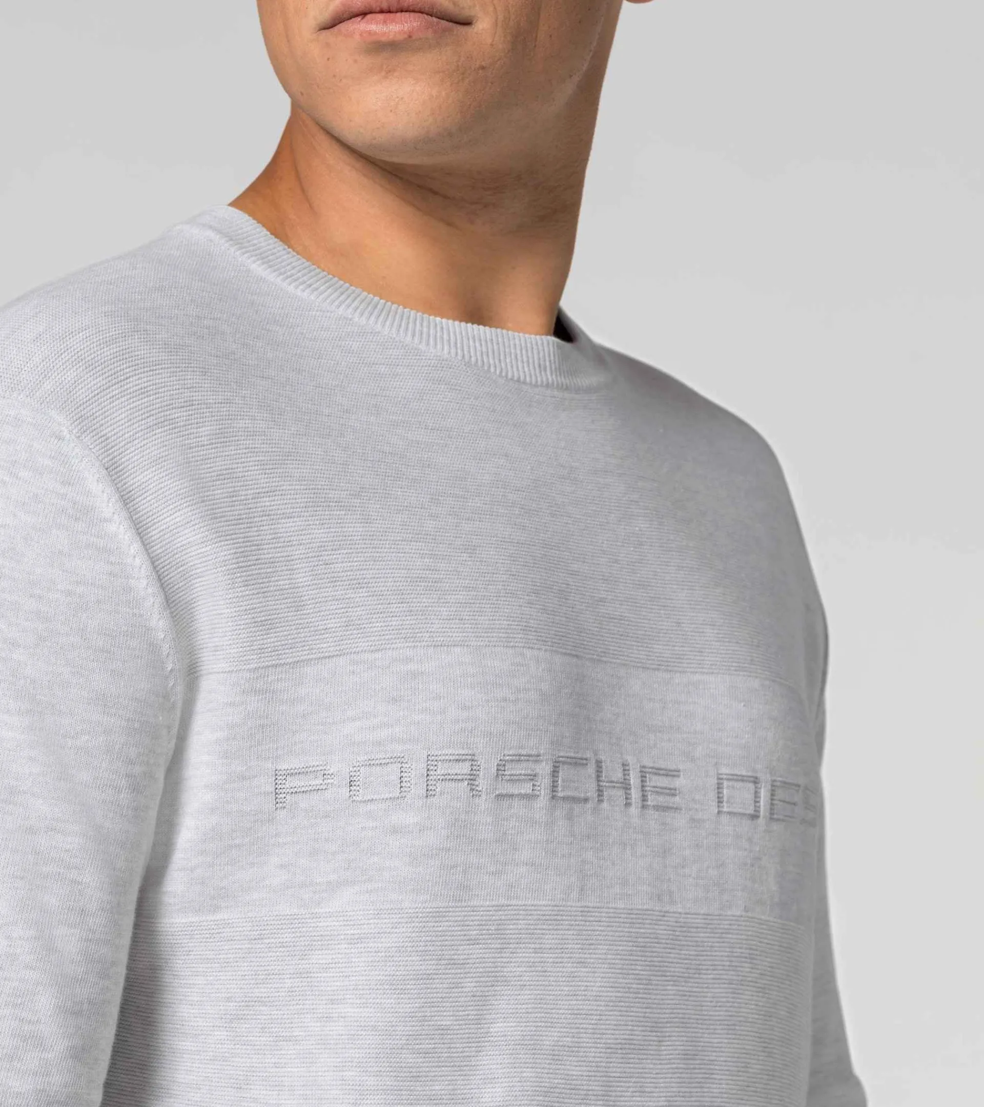 Porsche Design Sueter Com Logotipo Jacquard Bright White Melange Sale