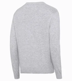 Porsche Design Sueter Com Logotipo Jacquard Bright White Melange New